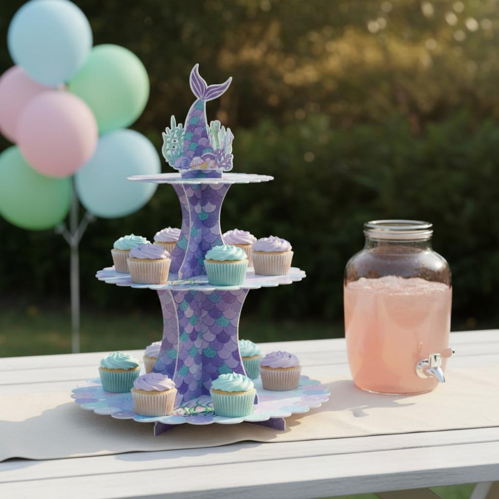 Cupcake Stand Tier - حامل كب كيك ثلاثي الطبقات من