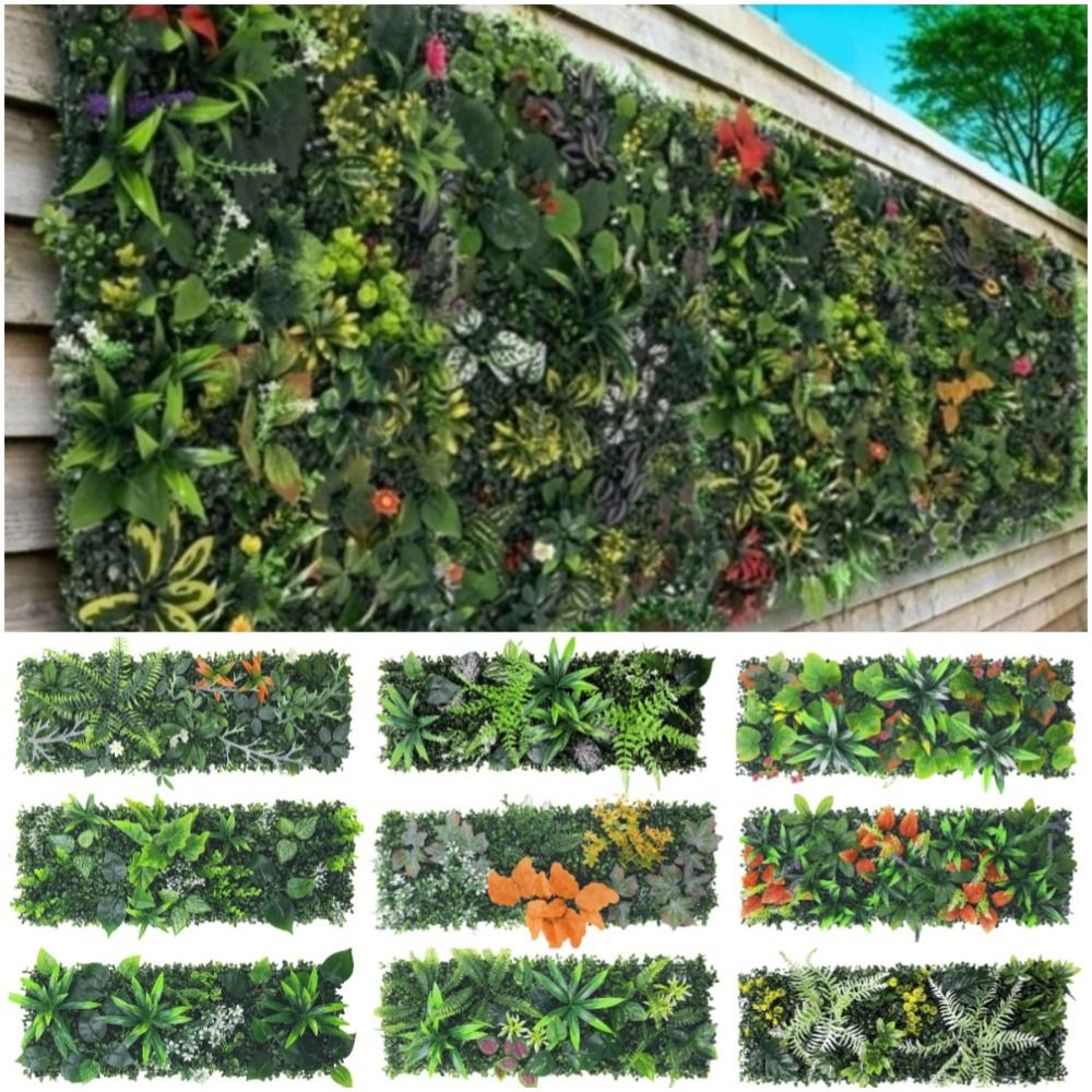 Flower Wall Panel - لوحة جدارية من النباتات الاصطناعية، زهور،