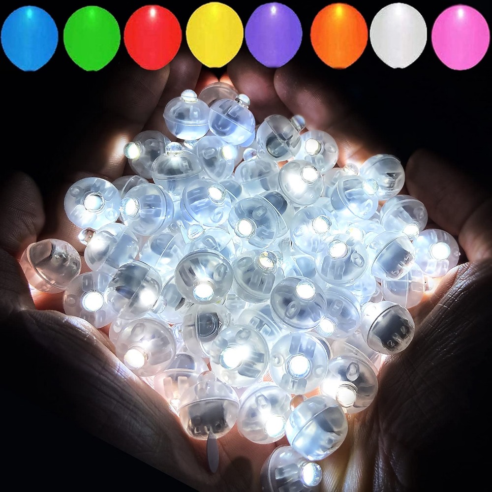 Led Balloon Light - 50 قطعة، مصابيح بالونات صغيرة جديدة