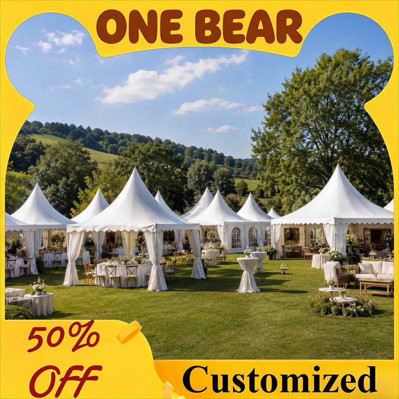 Event & Party Supply - خيمة بيضاء قابلة للتخصيص على شكل