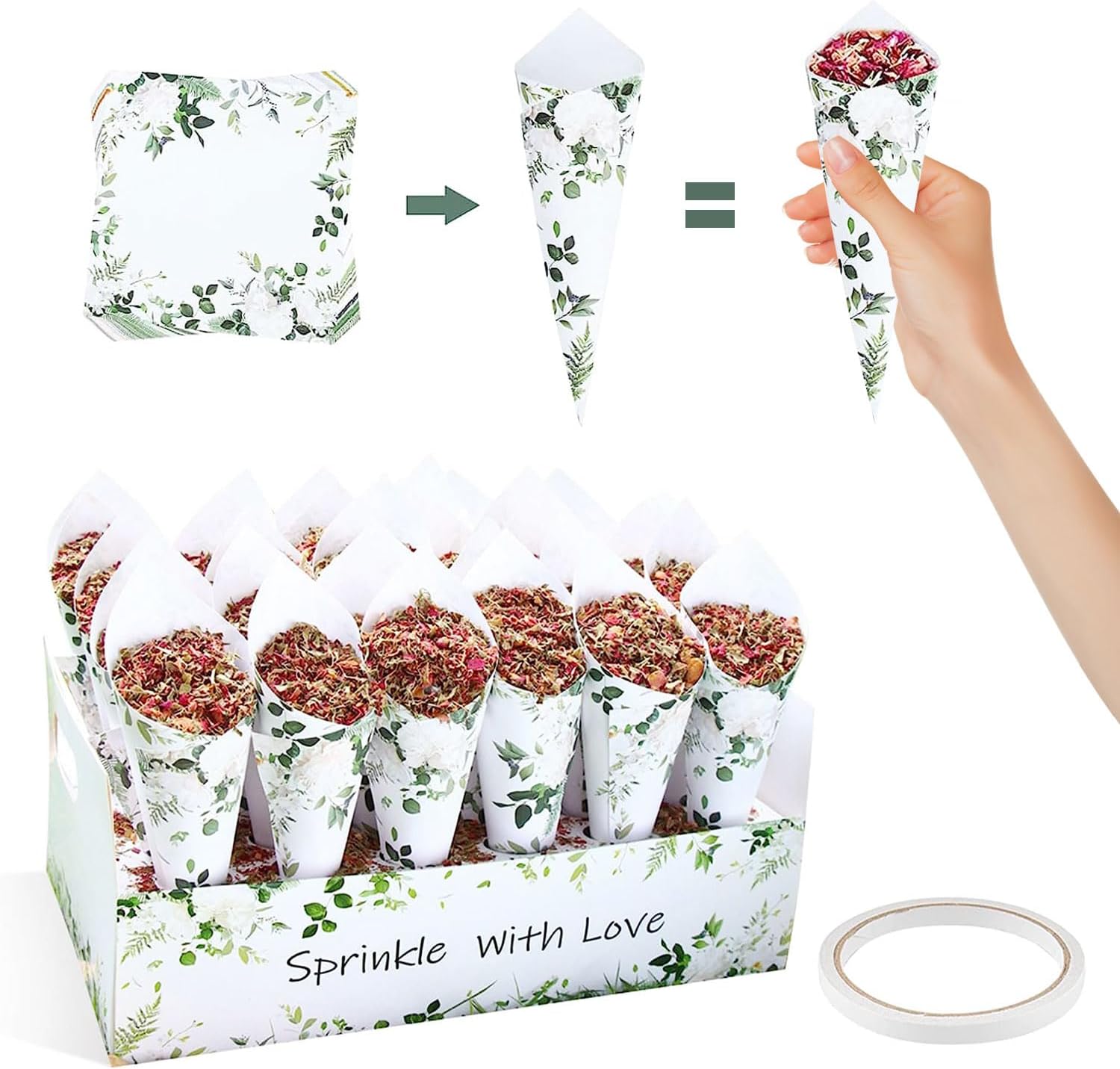 مجموعة من 30 ورقة على شكل مخرو - مراجعة Cotton Candy Cone وسعره