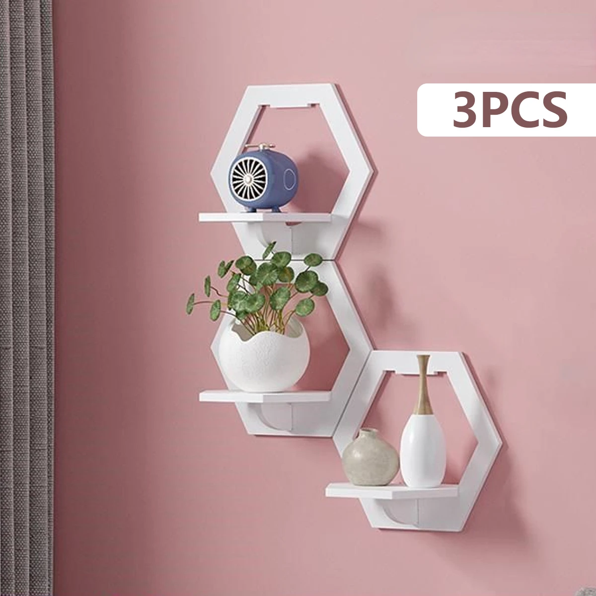3 قطعة رف جدار مسدس لكمة الحرة - مراجعة Flower Wall Panel وسعره