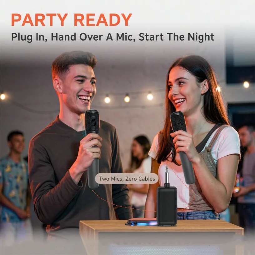 ميكروفون لاسلكي مزدوج محمول با - مراجعة Event & Party Supply وسعره