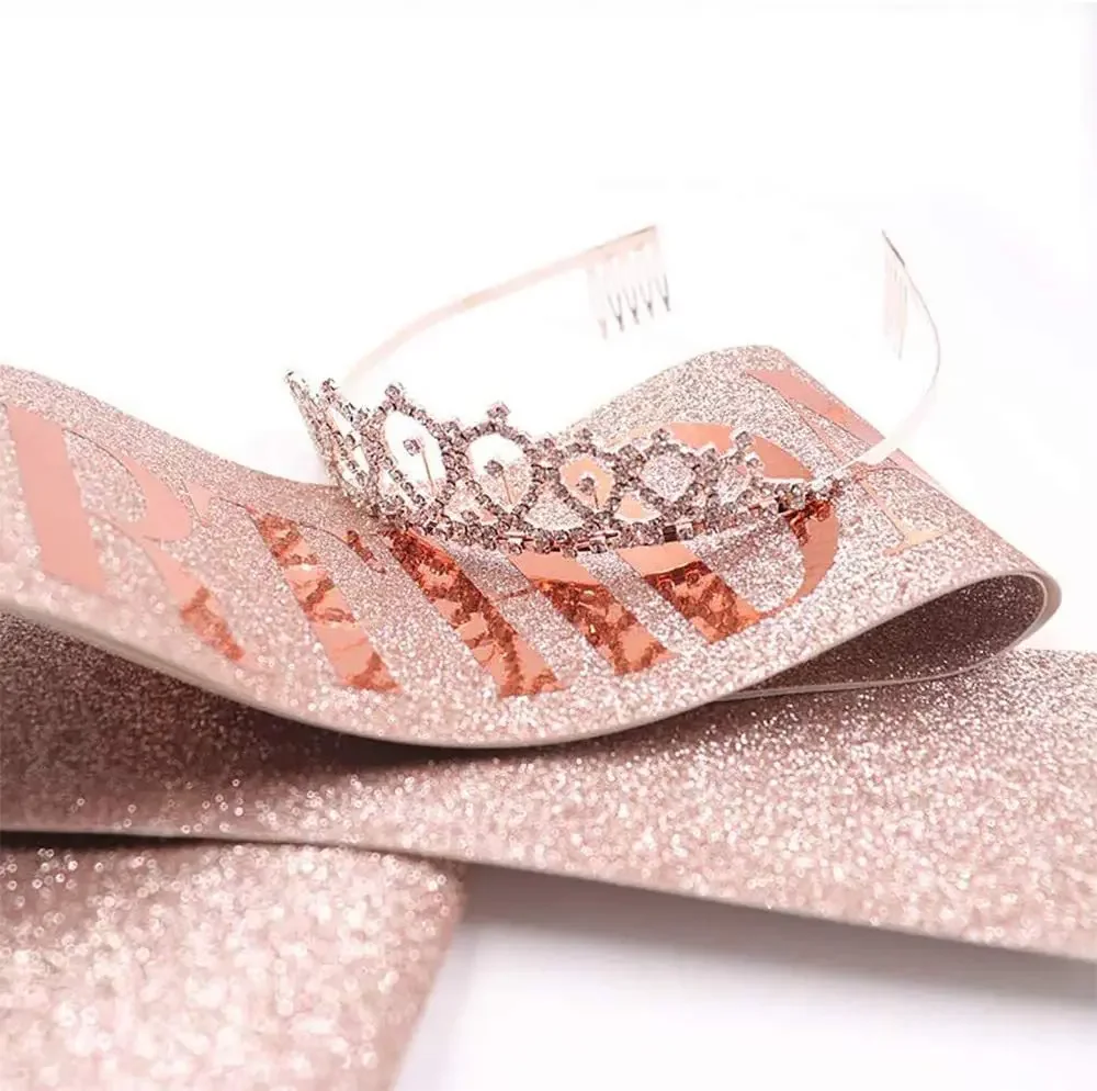 تاج الملكة بحجر الراين للنساء  - مراجعة Birthday Sash Glitter وسعره