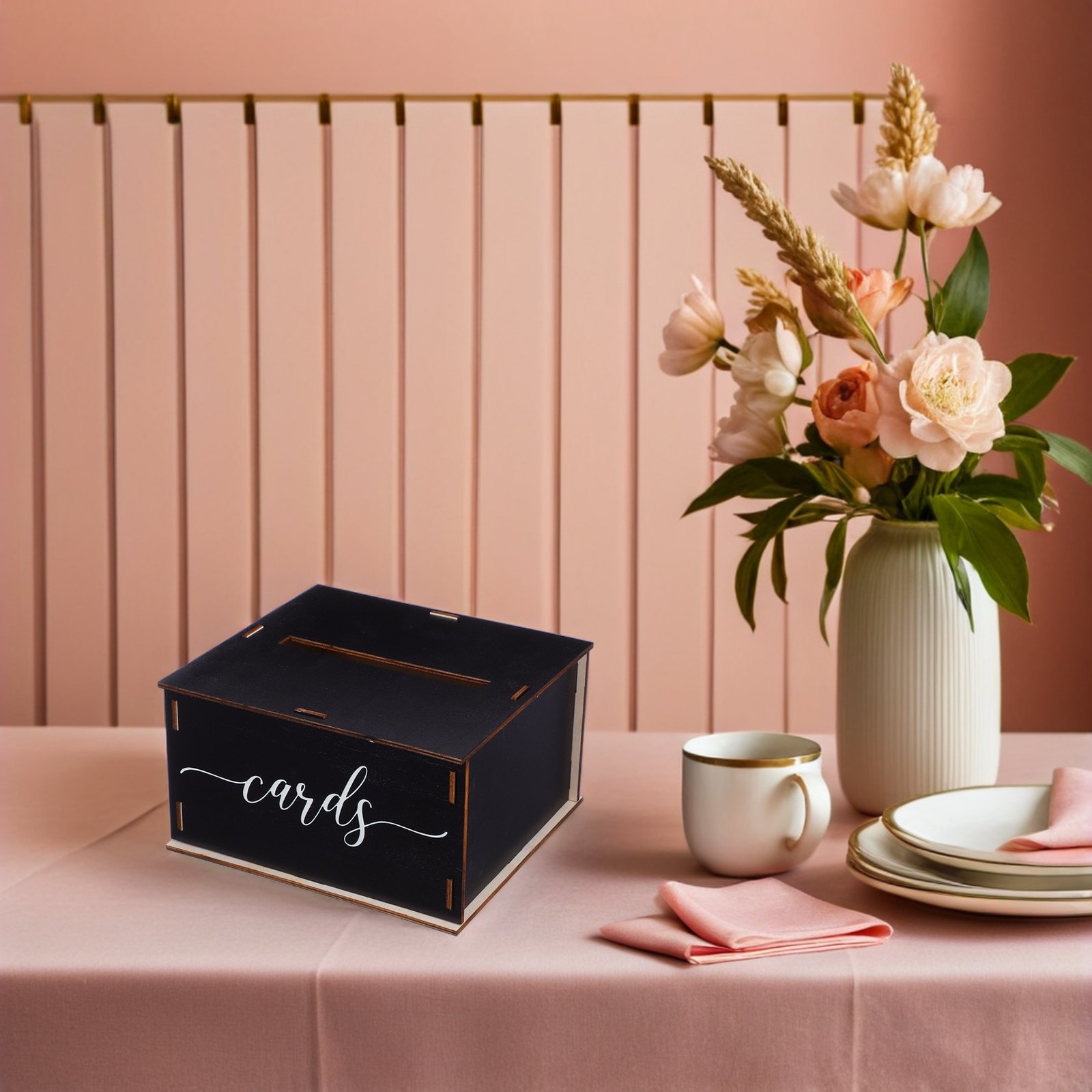 صندوق بطاقات زفاف خشبي بتصميم  - مراجعة Event Party Box وسعره