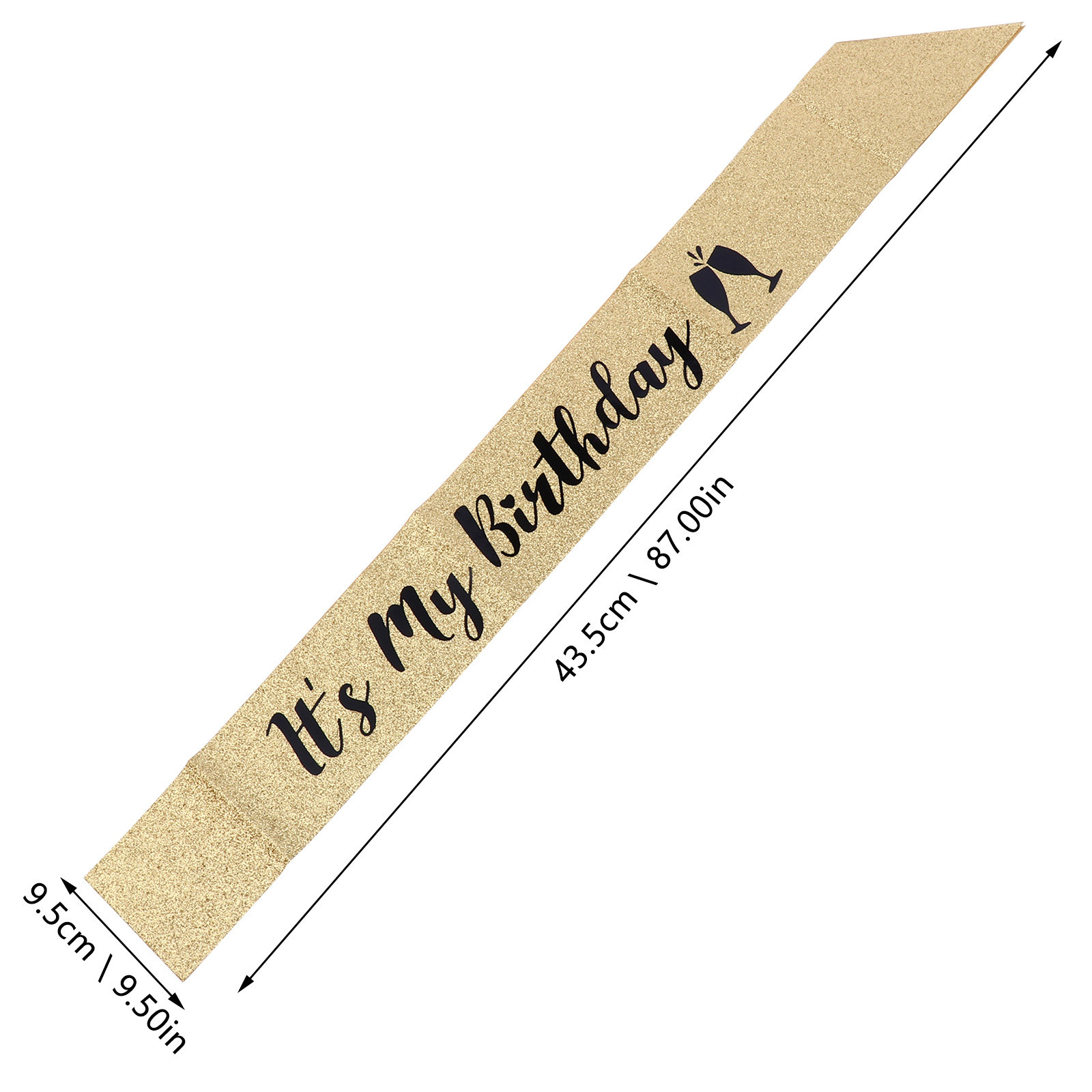 قطعة واحدة من شريط الزينة لحفل - مراجعة Birthday Sash Glitter وسعره
