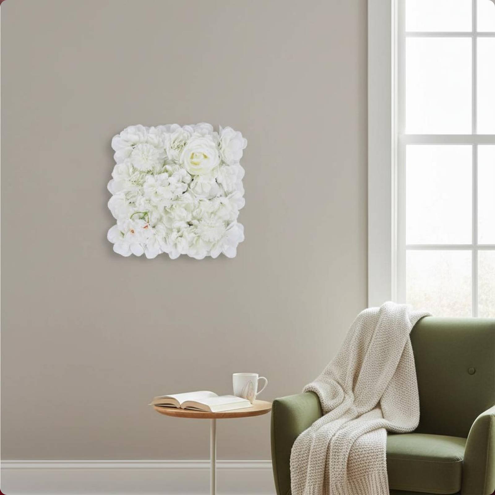 لوحة جدارية من الزهور الاصطناع - مراجعة Flower Wall Panel وسعره