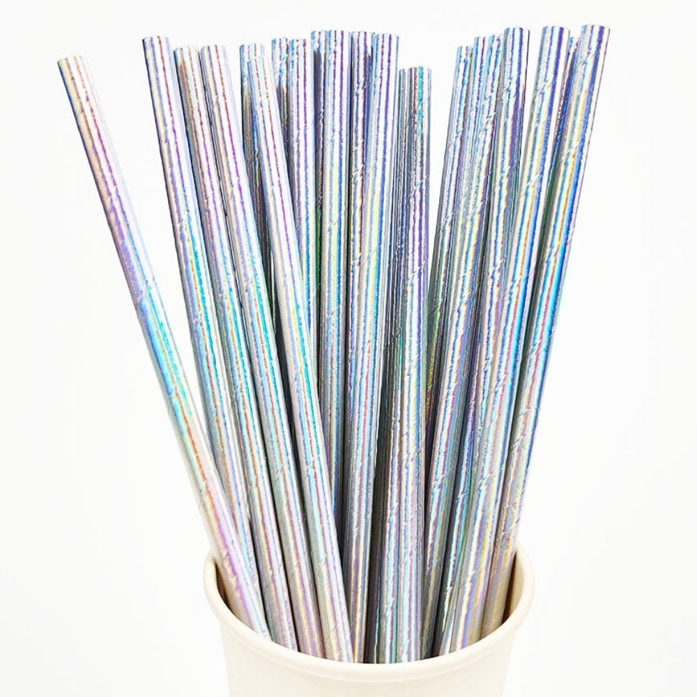 ماصة ورقية وردية وذهبية ، 25 ، - مراجعة Paper Straw Color وسعره