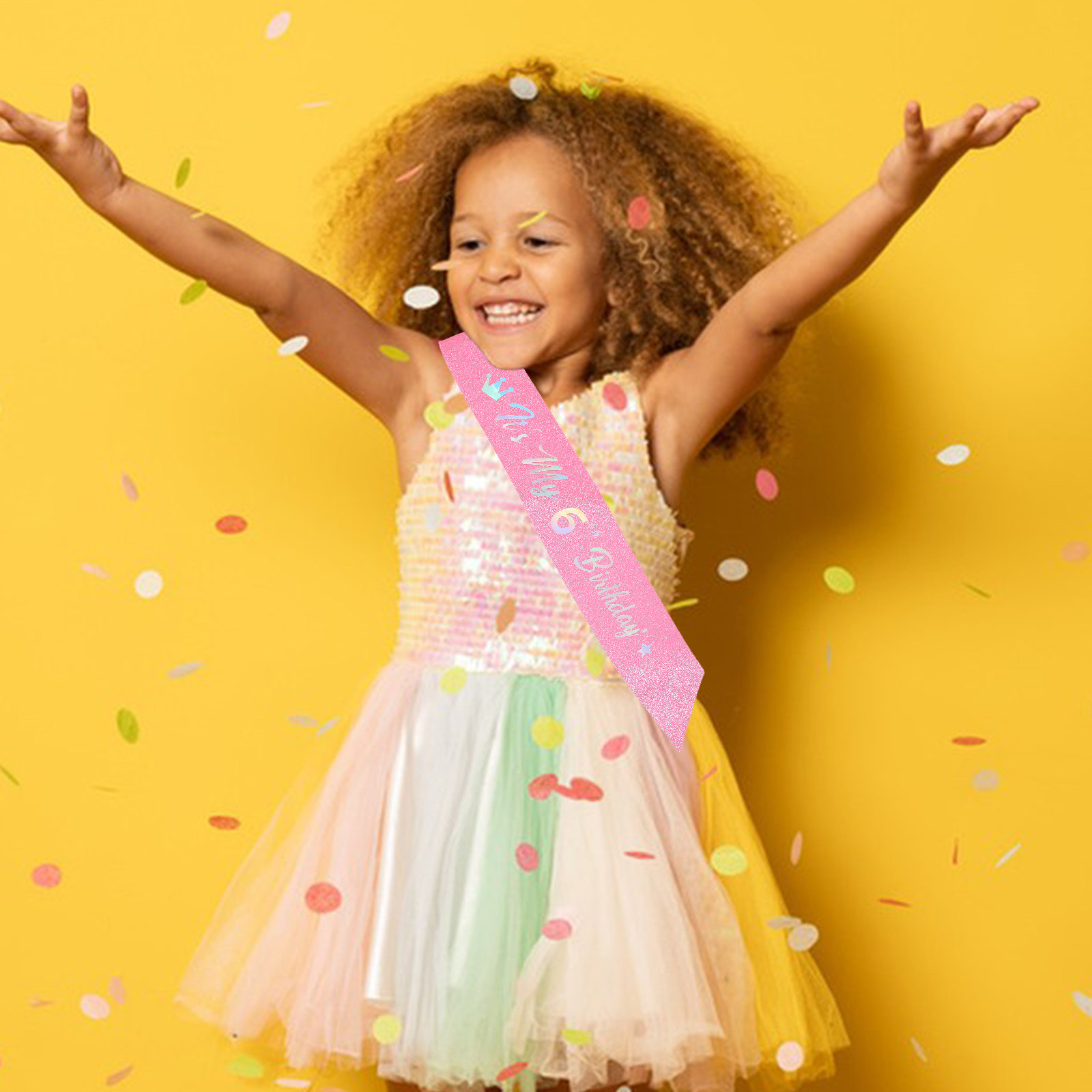 5 قطع من شرائط عيد الميلاد الل - مراجعة Birthday Sash Glitter وسعره