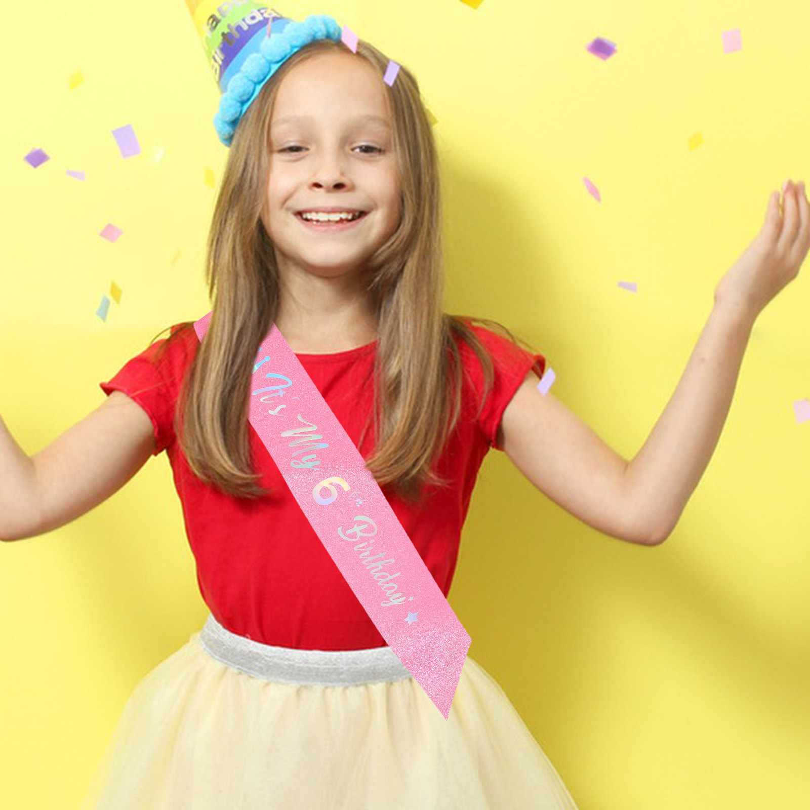 5 قطع من شرائط عيد الميلاد الل - مراجعة Birthday Sash Glitter وسعره