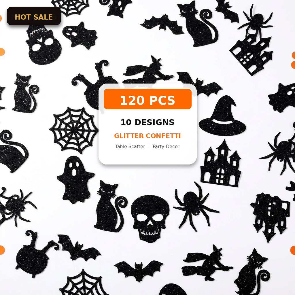 كونفيتي الهالوين 120 قطعة، زين - مراجعة Papercraft Supply Confetti وسعره