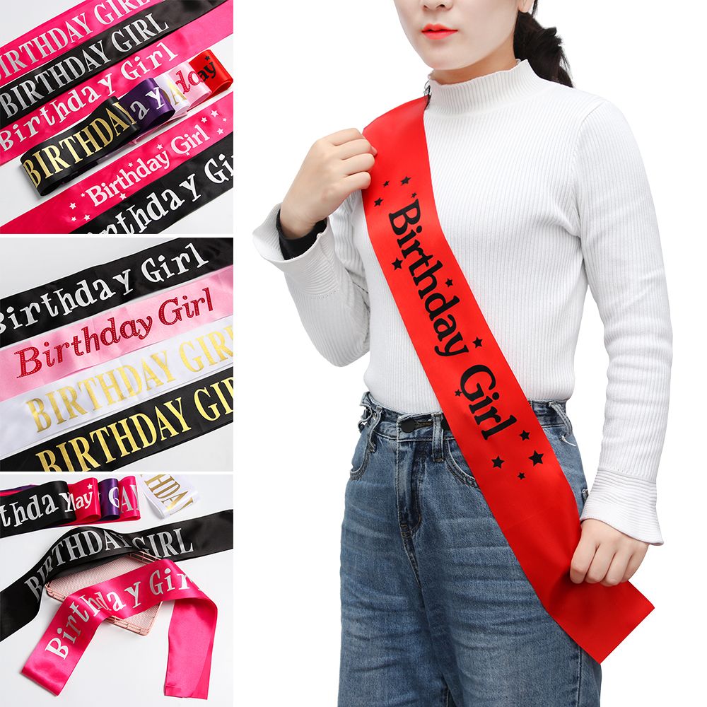 عيد ميلاد فتاة بريق الساتان وش - مراجعة Birthday Sash Glitter وسعره